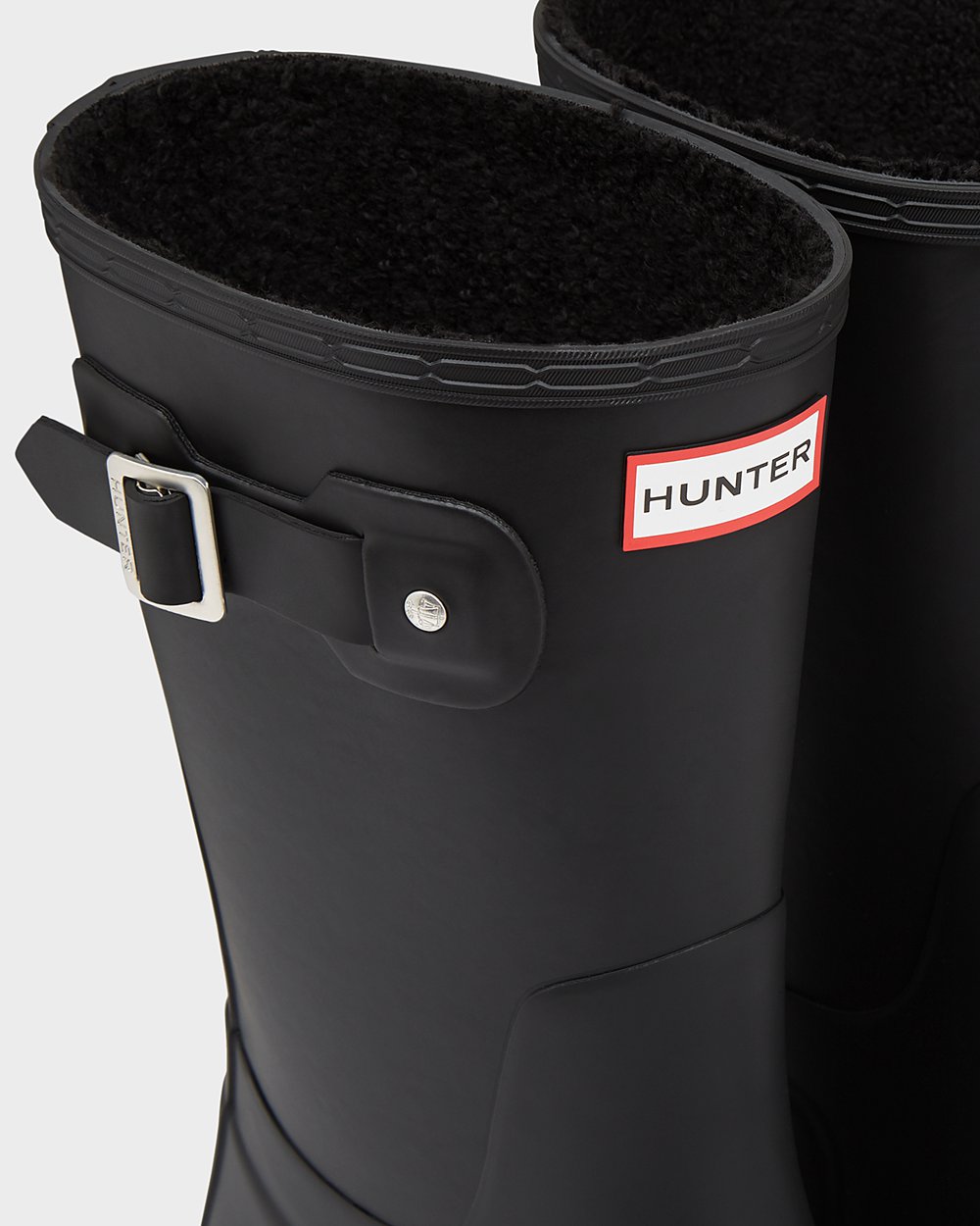 Botas de Lluvia Cortas Hunter Hombre - Original Insulated - Negros - HGEOWQR-80